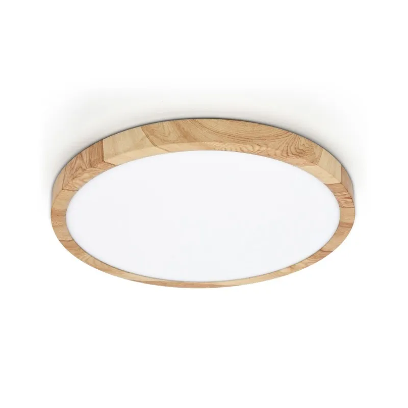 Oferta Plafon sufitowy LED Alata 30 cm w kolorze jasnego drewna z regulacją barwy światła