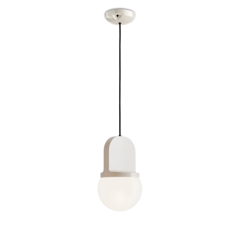 Ferroluce Lampa wisząca Habea śr. 16 cm kremowa Szybka wysyłka