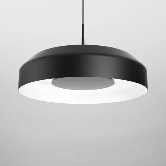 Dostępne od ręki AQForm Lampa wisząca Maxi Ring dot LED M930 śr. 50,3 cm Phase-Control czarno-biała