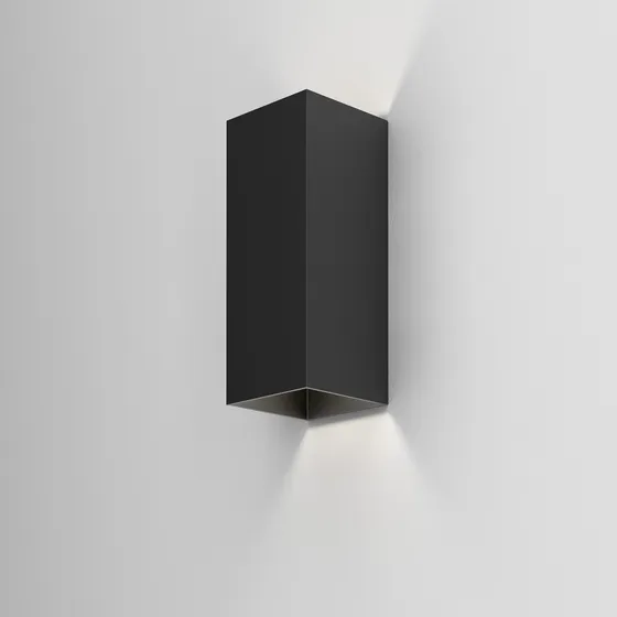 AQForm Lampa ścienna / kinkiet zewnętrzny Vip square up&down LED M930 60° Phase-Control wys. 20 cm czarny Kup teraz