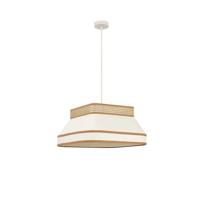 Wyprzedaż Market Set Lampa wisząca Square beżowa szer. 48 cm