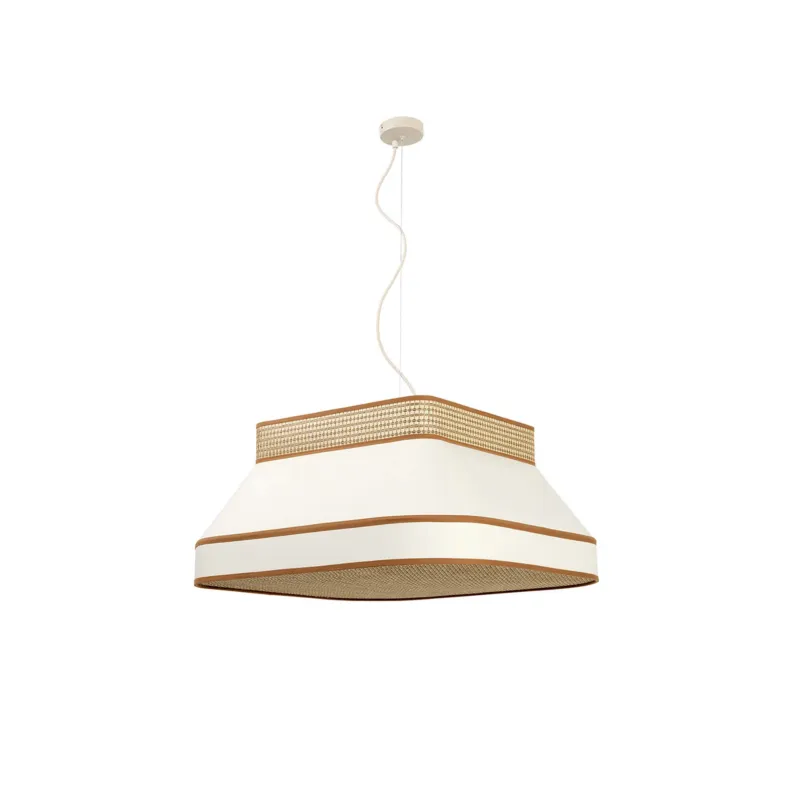 Market Set Lampa wisząca Square szer. 68 cm beżowa Do wyczerpania zapasów