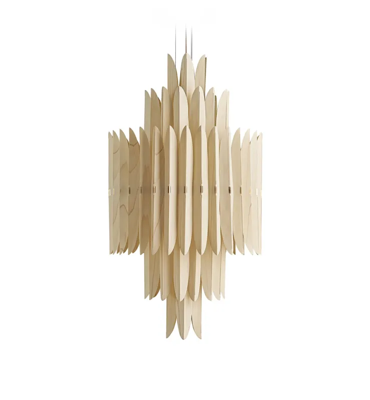 LZF Lampa wisząca Voliere large wys. 154 cm fornir naturalny jasny Hit cenowy