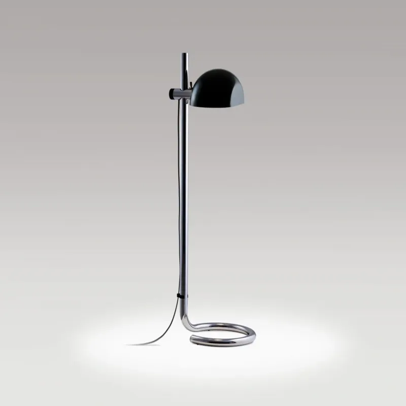 Darmowy zwrot Marset Lampa podłogowa Lauro wys. 135 cm czarny klosz / metal chrom