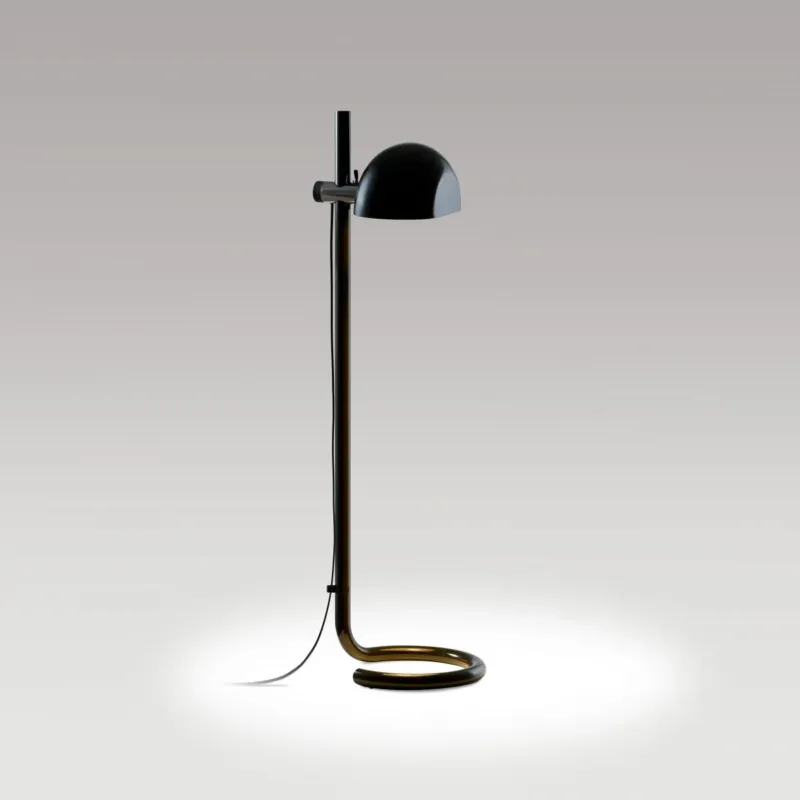 Marset Lampa podłogowa Lauro wys. 135 cm czarny klosz / metal brązowy Oferta