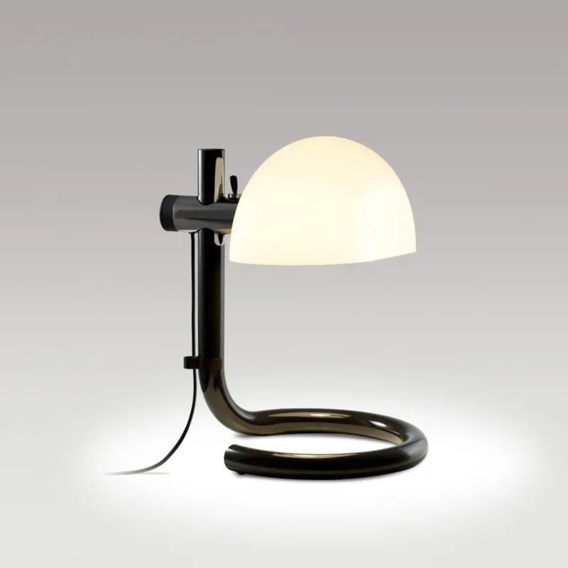 Szybka wysyłka Marset Lampa stołowa Lauro wys. 41 cm biały klosz / metal brązowy
