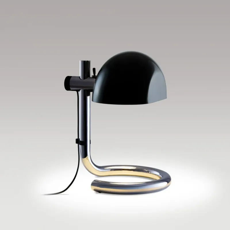 Marset Lampa stołowa Lauro wys. 41 cm czarny klosz / metal chrom Taniej