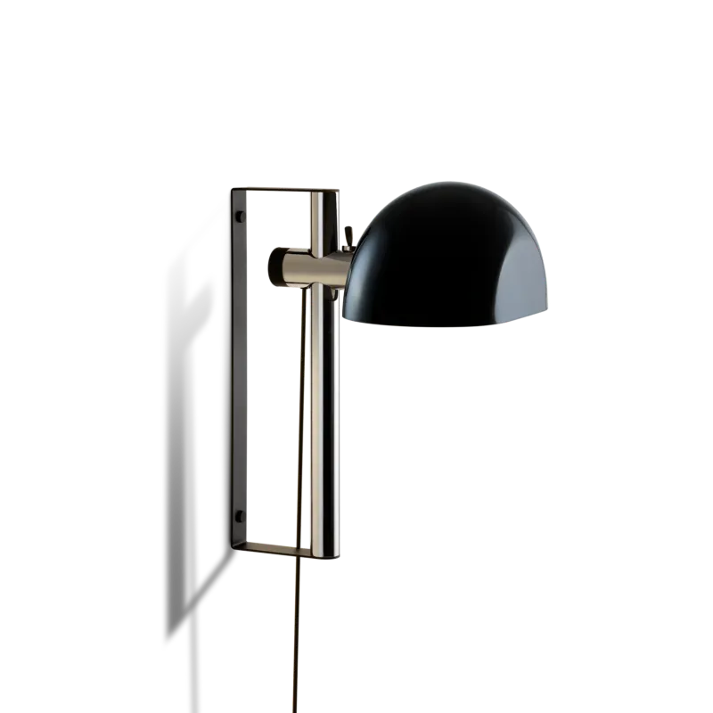 Najlepsza cena Marset Kinkiet / lampa ścienna Lauro wys. 50,6 cm czarny klosz / metal chrom