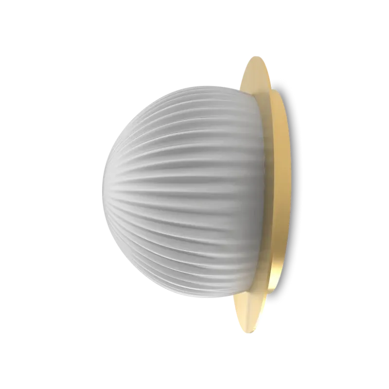 Niska cena Robin Lampa ścienna / sufitowa Roi Disc złoto-biała śr. 15 cm