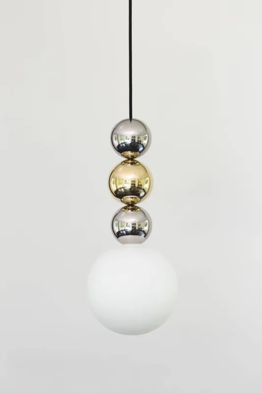Bezpieczne zakupy LOFTLIGHT Lampa wisząca Bola Bola 3 srebrno-złota wys. 27 cm