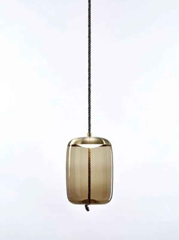 Do wyczerpania zapasów Brokis Lampa wisząca Knot Cilindro brązowa wys. 46 cm
