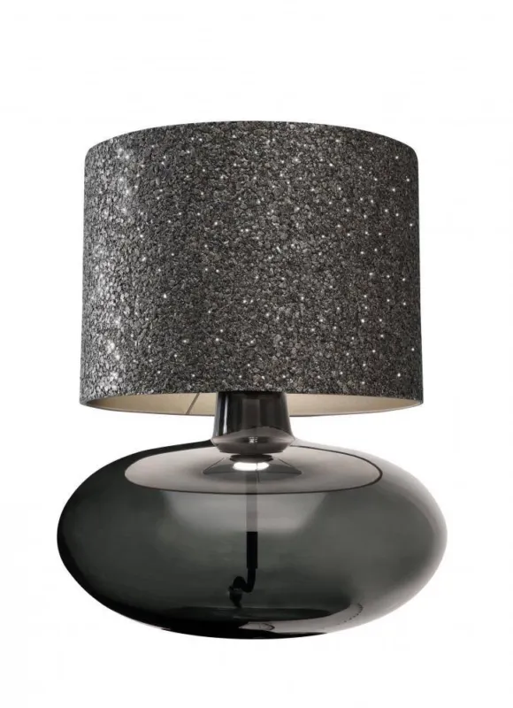 Najlepsza cena Kaspa Lampa stołowa Sawa Stone grafitowa transparentna podstawa wys. 44 cm