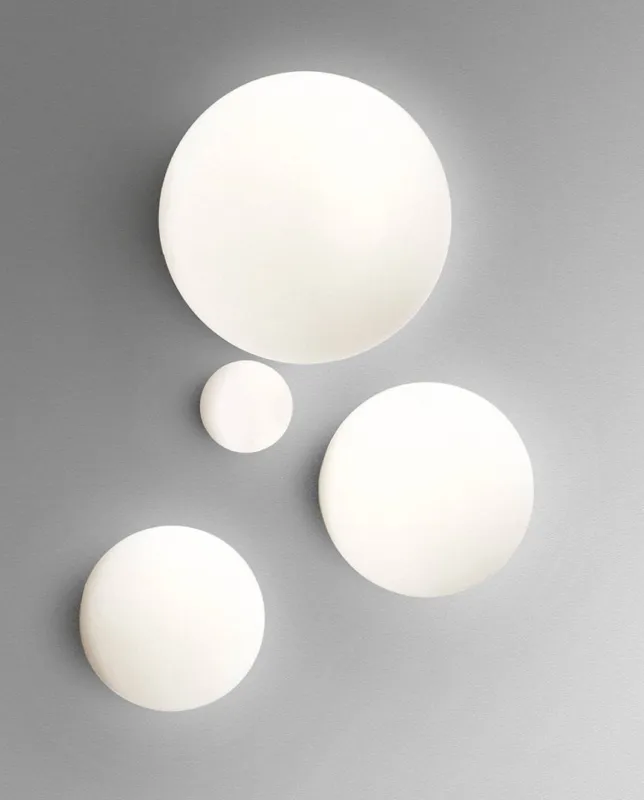 Artemide Lampa ścienna/ sufitowa Dioscuri szklana biała śr. 35 cm Niska cena