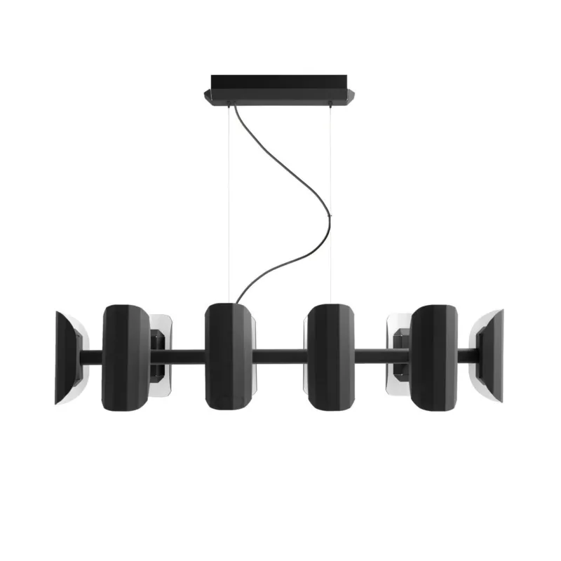 Kaspa Lampa wisząca wieloramienna Apolin szer. 120 cm czarna Darmowy zwrot