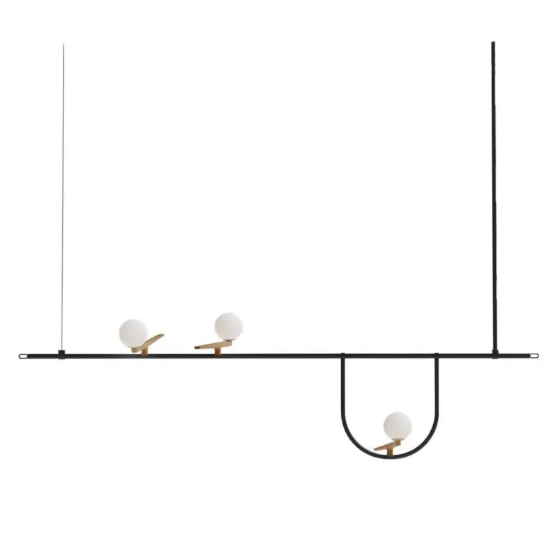 Artemide Lampa wisząca Yanzi mosiężna czarna 156 cm Okazja