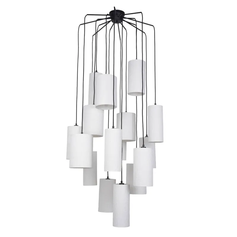 Market Set Lampa wisząca Cosiness 16 kloszy biała śr. 80 cm Do wyczerpania zapasów