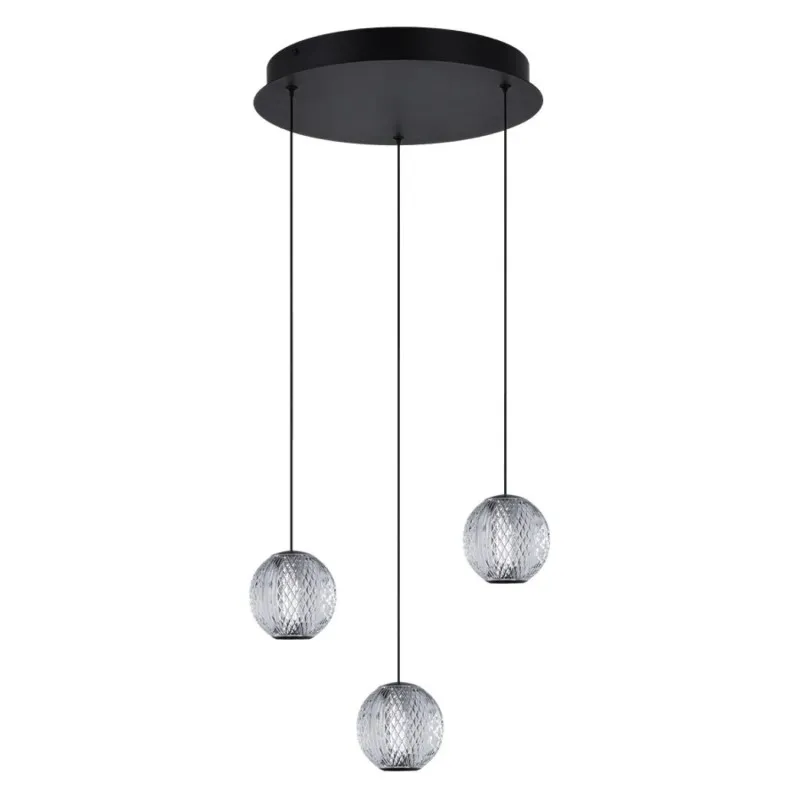Premium Lampa wisząca EDEM 3 ROUND Czarna