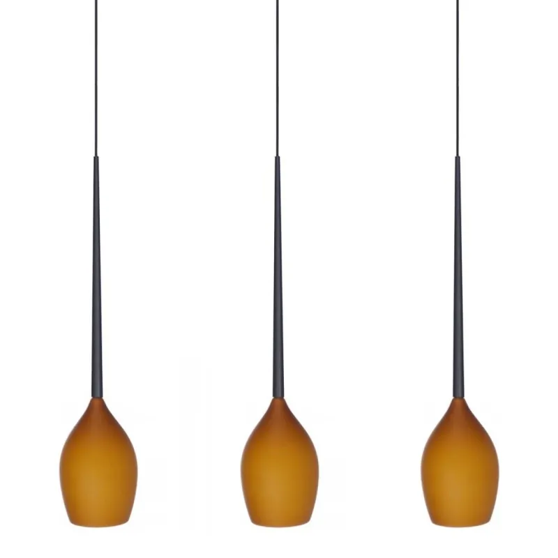 Bestseller Lampa wisząca IZZA 3 MATT Bursztynowa