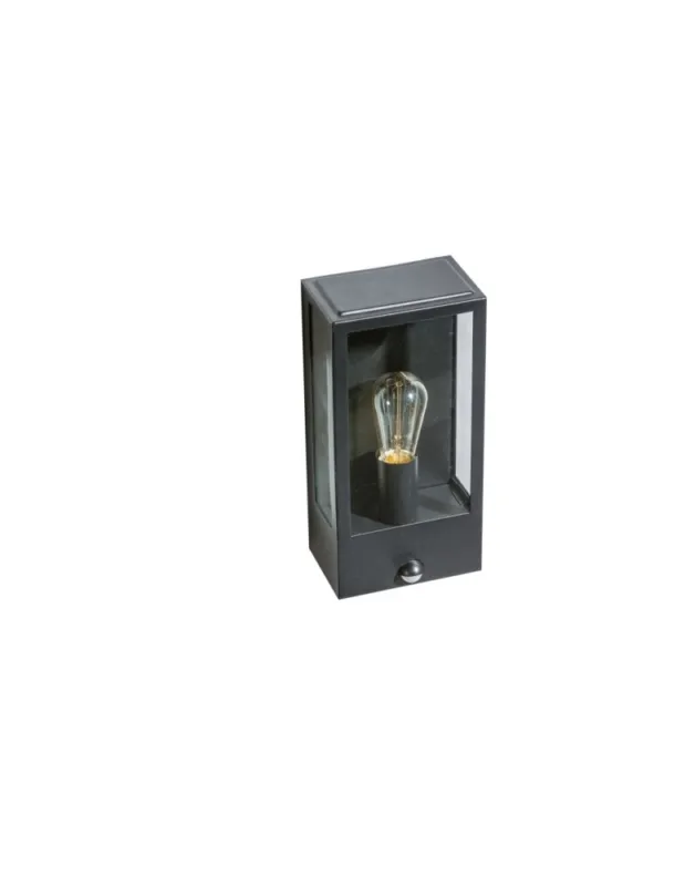 Azzardo NIKLAS IP44 SENSOR LED 1xE27 Zewnętrzna Czarny Ścienna AZ4487 kolory-swiatla.pl Wyprzedaż