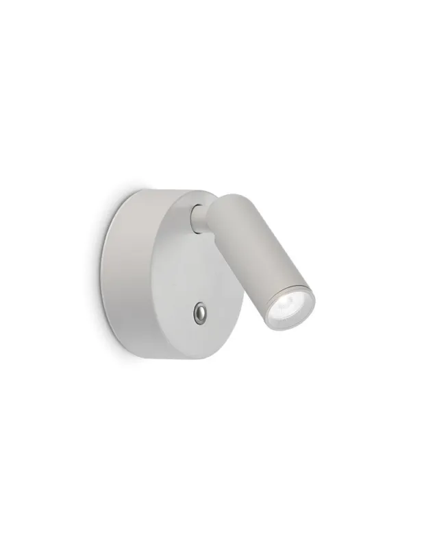 Ideal Lux Lampa Ścienna BEAN AP ROUND RECHARGEABLE BIANCO Biały 350233 Tani