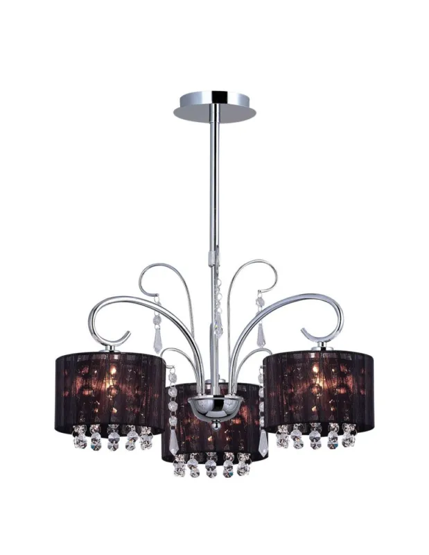 Wysoka jakość ITALUX Span Wisząca E14 3x40W Czarny MDM1583/3 kolory-swiatla.pl