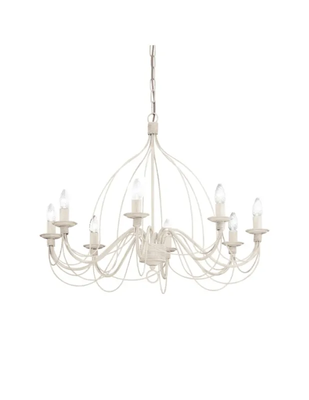 Tylko dziś Ideal Lux Lampa Wisząca CORTE SP8 BIANCO Biały 005898