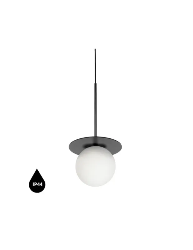 Niska cena UMMO BORRA B czarna sufitowa lampa wisząca z podwyższoną szczelnością IP44 BRB122PS0