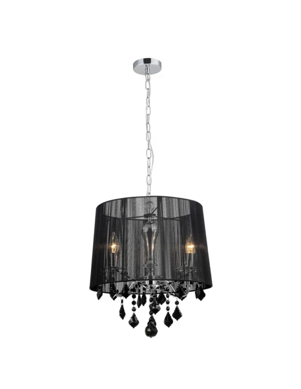 Cena promocyjna ITALUX Cornelia Wisząca - Czarny MDM-2572/3 BK - Oświetlenie 3x40W
