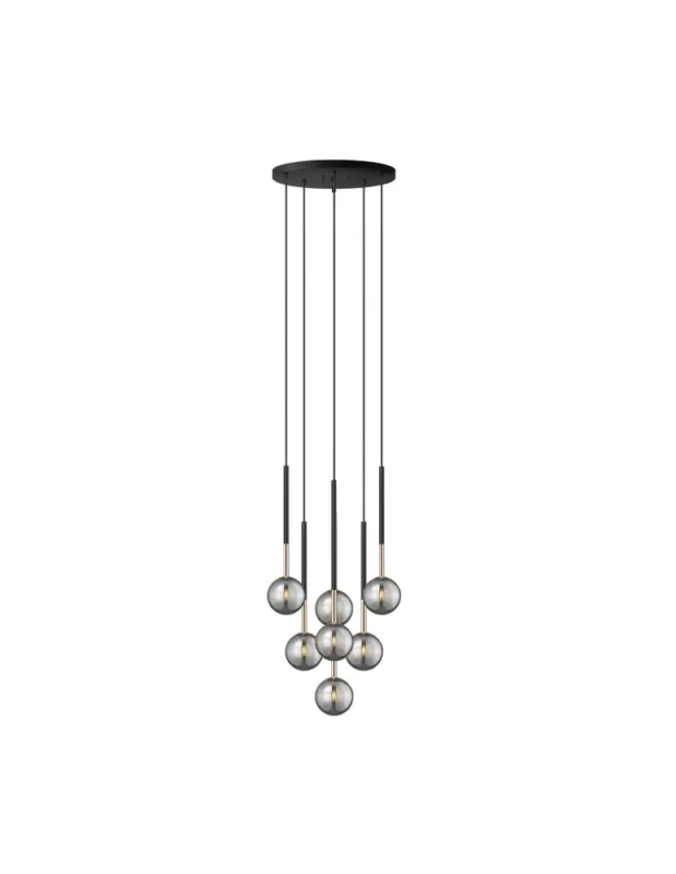 Zuma Line ARCTURUS CZARNY MAT/FRANCUSKIE ZŁOTO/SZKŁO CHROM P0574-07F-SDFZ WISZĄCA Wybór klientów