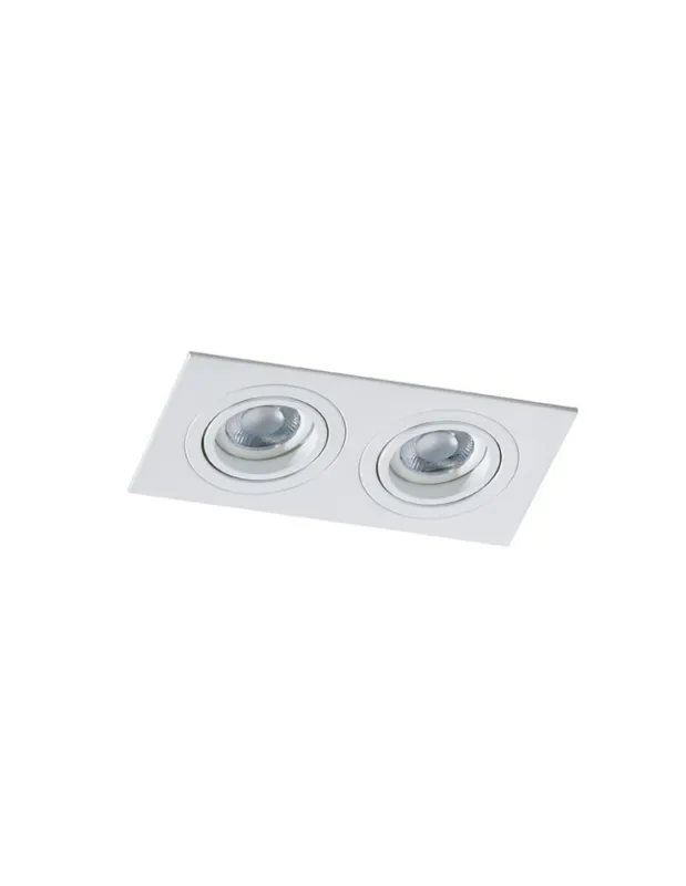 Kup teraz Azzardo CARO 2 SQUARE WHITE 2xGU10 Wpuszczana Biały AZ2436 kolory-swiatla.pl