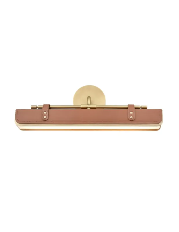 Quintiesse Kinkiet LED Valise Vintage mosiądz, skóra koniakowa Elstead Lighting QN-VALISE-W-VBS-CL Okazja