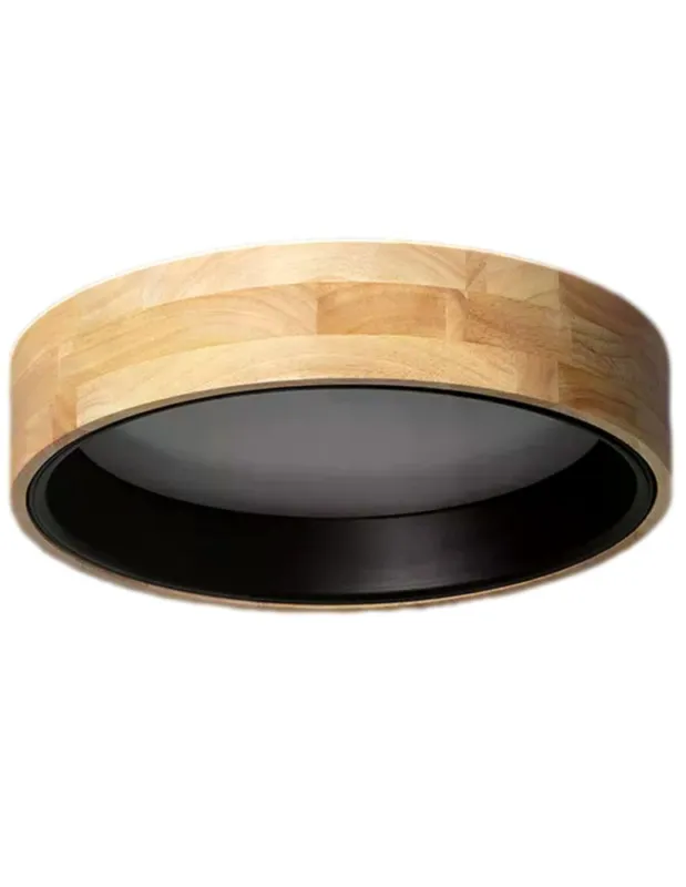 Ostatnia szansa Abruzzo Plafon LED 16W Okrągły 38cm Naturalne Drewno 3 Barwy Świecenia CCT Vero ABR-PLODV-C-15W-CCT
