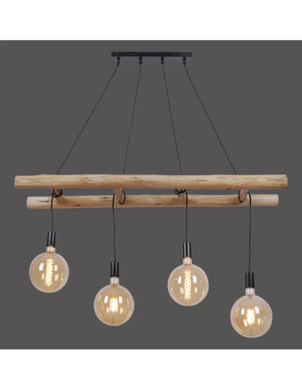 EDGAR LAMPA WISZĄCA CZARNY/DREWNO Oferta czasowa