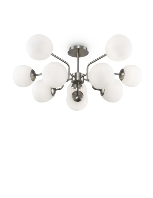 Bestseller Maytoni Erich Lampa Sufitowa 10xE14 40W Nikiel MOD221PL-10N