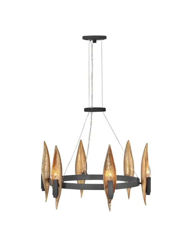 Bezpieczne zakupy Quintiesse Żyrandol Willow - 6 źródeł światła Elstead Lighting QN-WILLOW6-CBK