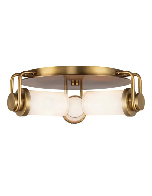 Quintiesse Plafon Wynwood 3 źródła światła Vintage mosiądz Elstead Lighting QN-WYNWOOD-F-VBS Super okazja