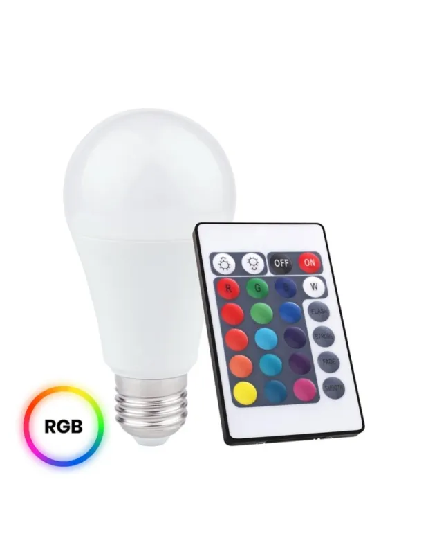 Eko-Light Żarówka LED 10W A60 E27 RGB + Pilot EK8049 Ostatnia szansa