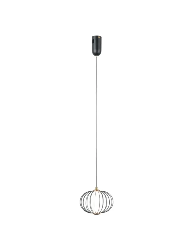 Rabat ITALUX Rabel Wisząca 1xLED 5W 3000K Czarny mat PND-344221-1-BK