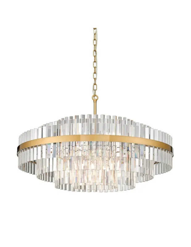 Zuma Line Constantinople Lampa Wisząca Kryształ Szczotkowany Mosiądz P0567-16A-2Gac kolory-swiatla.pl Wyprzedaż