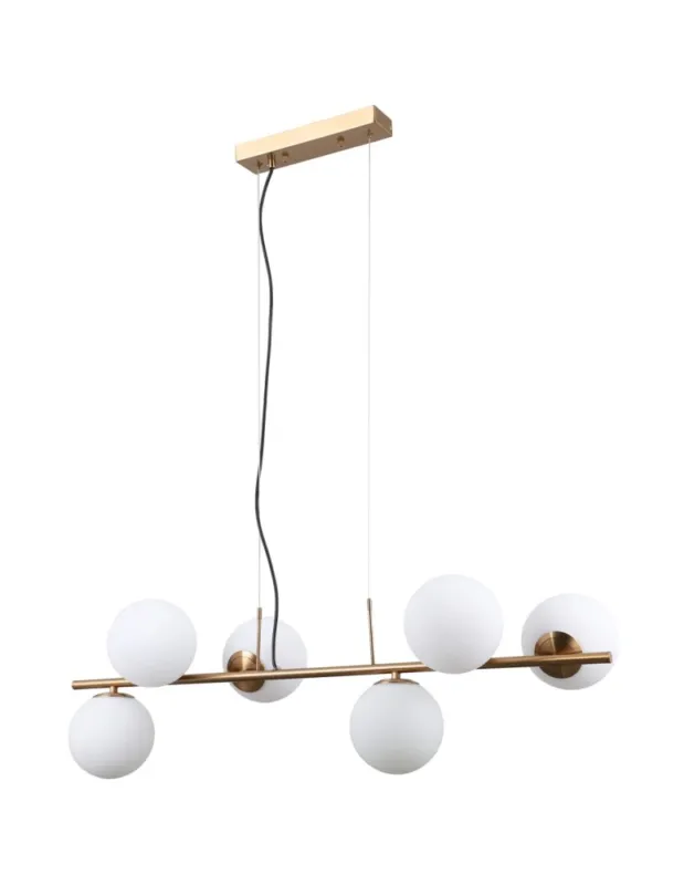 Złota Wisząca Lampka Italux Raddi 6xG9 - Luksus w Twoim Domu! Kup teraz