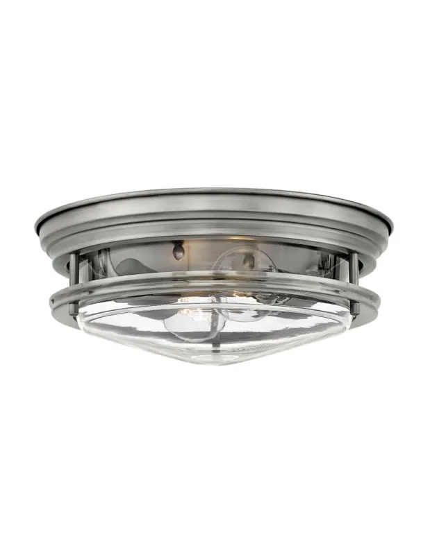 Kup teraz Quintiesse Plafon Hadrian - 2 źródła światła - Antyczny nikiel IP44 Elstead Lighting QN-HADRIAN-FS-AN-CLEAR