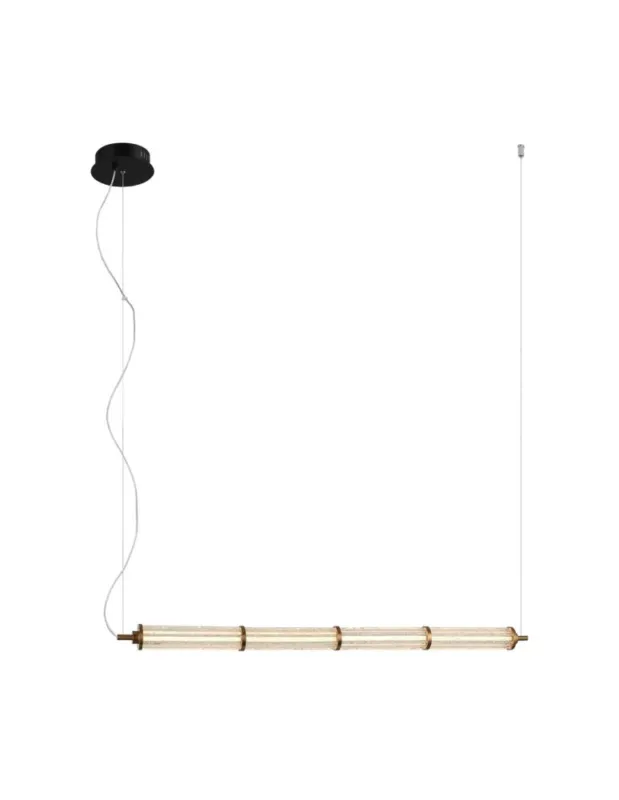 Zamów teraz Italux Sanpo Wisząca 1xLED 11W 900 lm 3000K (Ciepła biel) Czarny, przezroczysty PND-26384-4-GD-CL