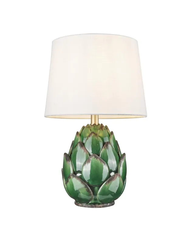Premium CosmoLight Lampa stołowa ARTI T01736BR-WH Mosiądz, Zielony, Brązowy