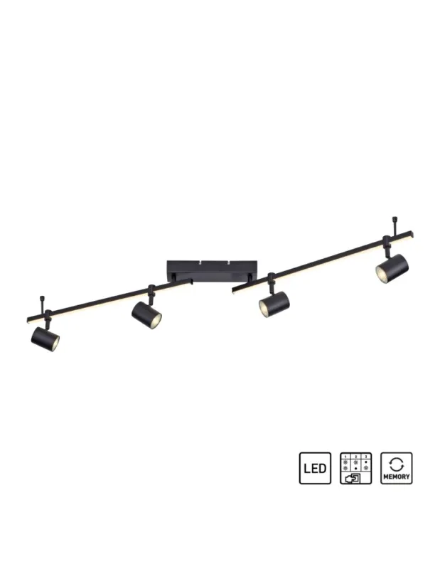 Paul Neuhaus Barik Lampa Sufitowa Czarny 6525-18 kolory-swiatla.pl Obniżka ceny