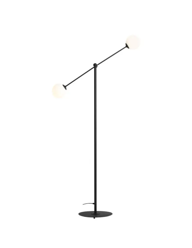 ALDEX LAMPA STOJĄCA OHIO CZARNY, 2 x max 40W (1081A1) Premium