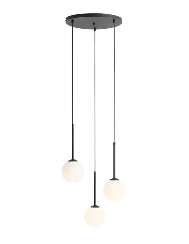 ALDEX LAMPA WISZĄCA BOSSO 3 RING CZARNY, 3 x max 40W (1087E1_R) Nowy