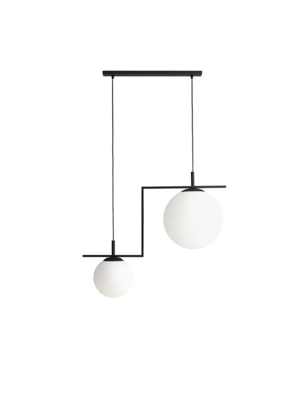 Oferta limitowana ALDEX LAMPA WISZĄCA ZAC 2 CZARNY MATTE, 2 x 60W (1038H1_2)