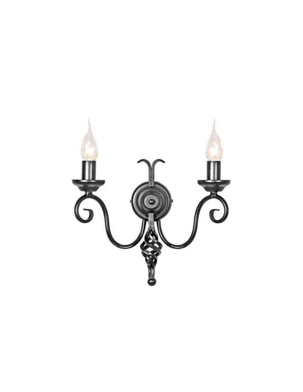 Elstead Lighting Interior Kinkiet HARLECH 2x60W E14 HR2A BLACK kolory-swiatla.pl Nowość