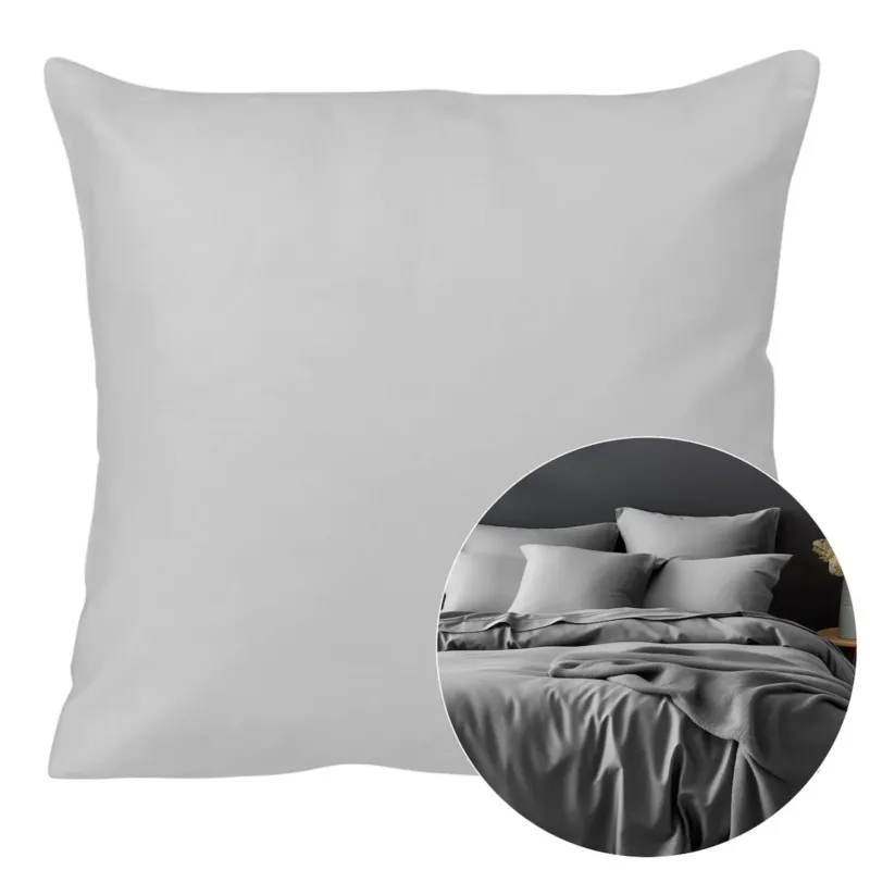 Wyjątkowa oferta Poszewka satynowa 40x40 kolor Popiel -