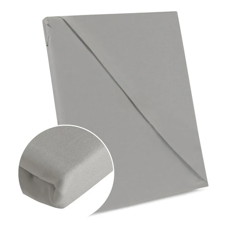 Prześcieradło bawełniane bez gumki 160x200 + dodatkowe 5cm po bokach jasno szare - Oferta czasowa